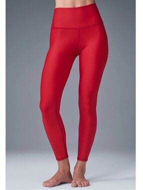 ALO YOGA | High-Waist Airlift Leggings in Bold Red, Size Large